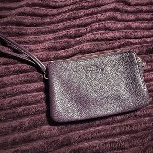 Vintage Coach Purple Leather Wristlet